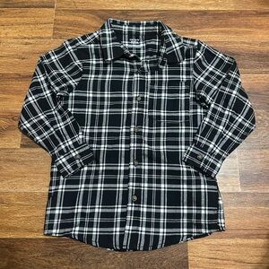 Carter's Kids Black and White Plaid Button Down Shirt